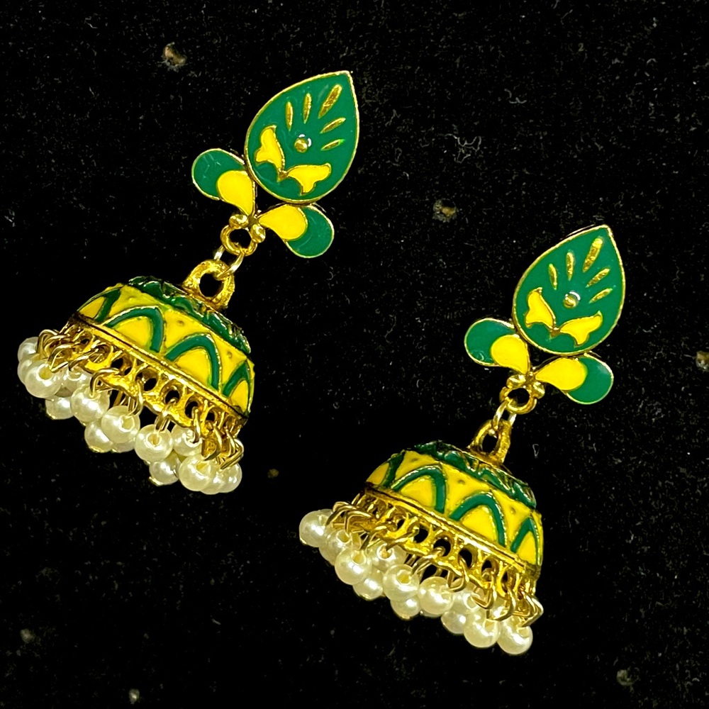 Indian/Pakistani drop earrings, jhumkas